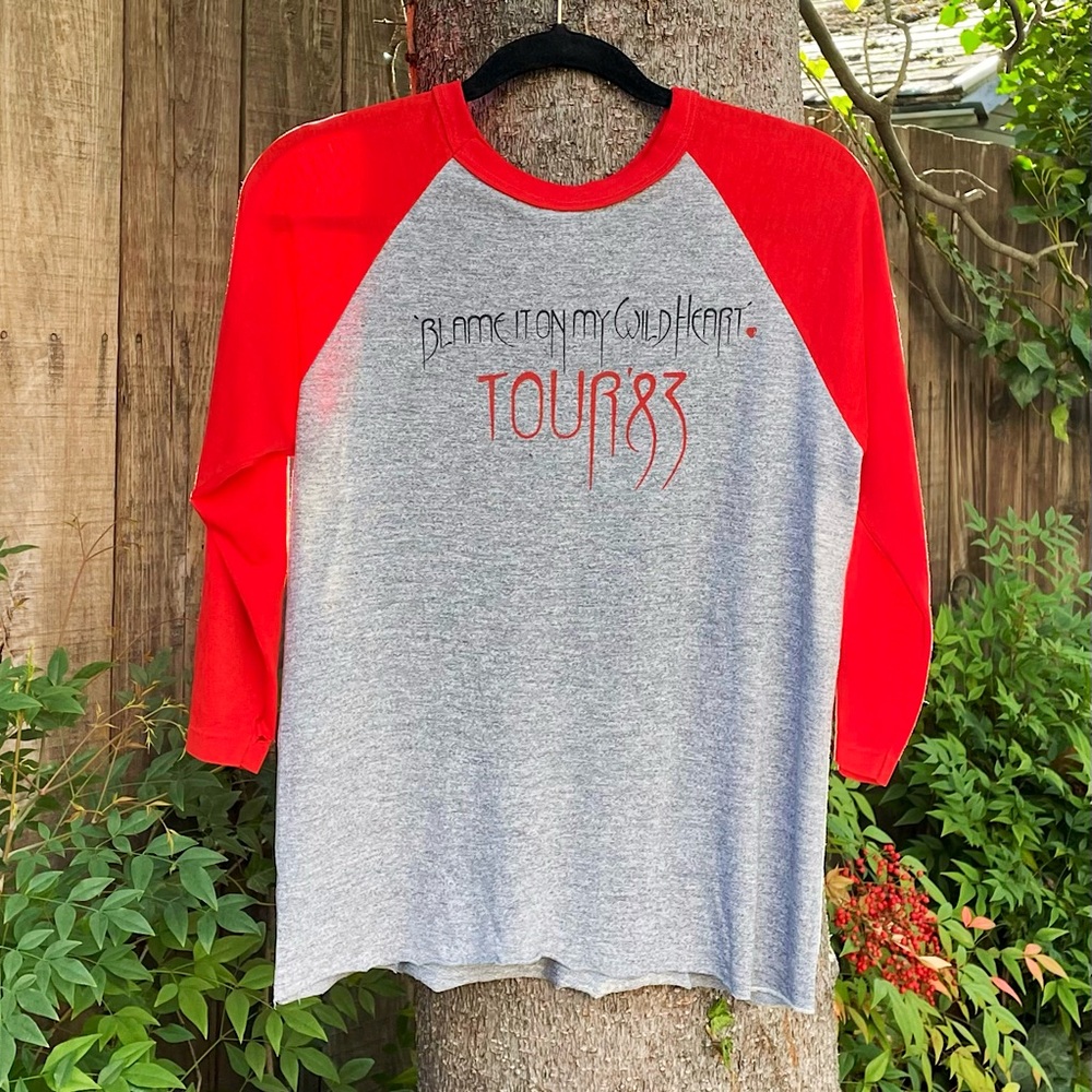 1983 Stevie Nicks Blame It On My Wild Heart Tour Baseball Tee - Picture 3 of 7